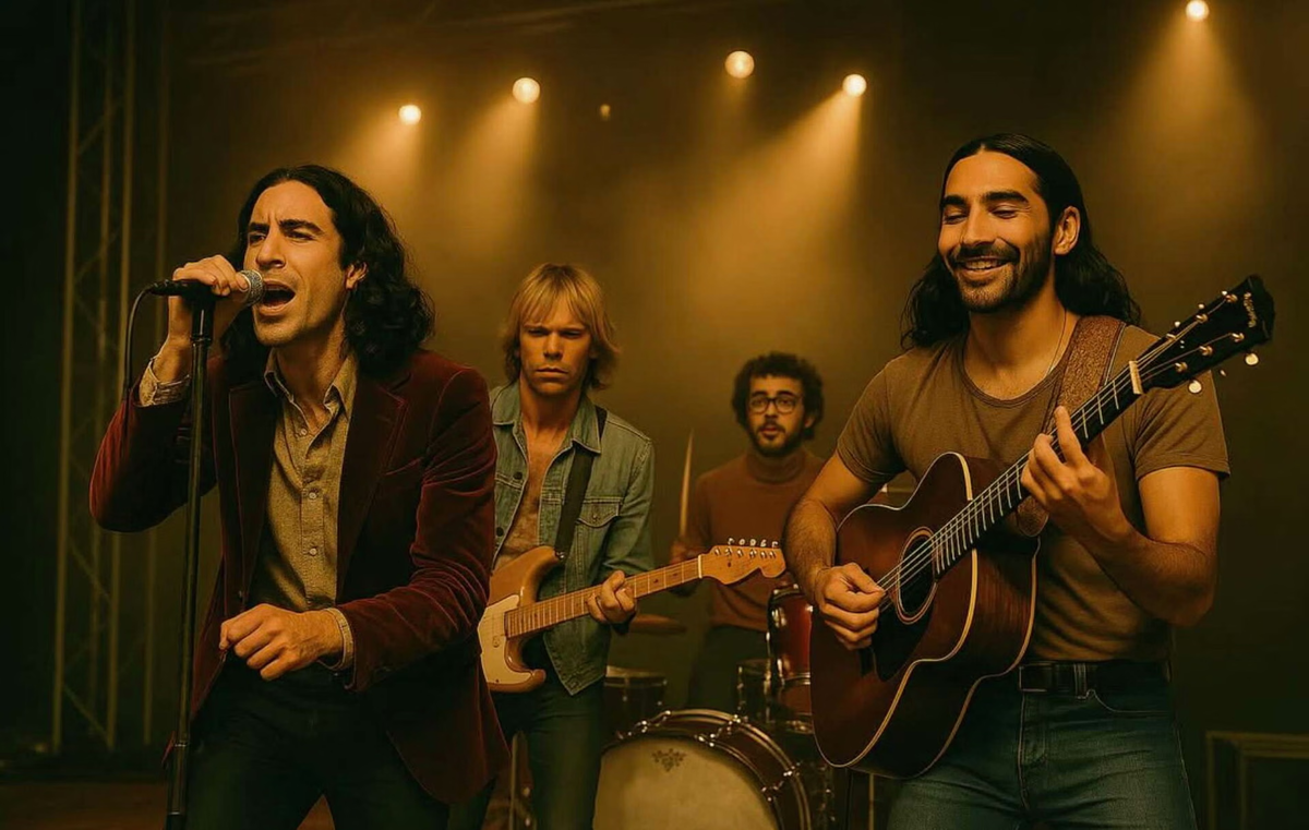 Предварительно обученные поп-звезды… Группа Velvet Sundown, созданная с помощью искусственного интеллекта. Иллюстрация: Velvet Sundown