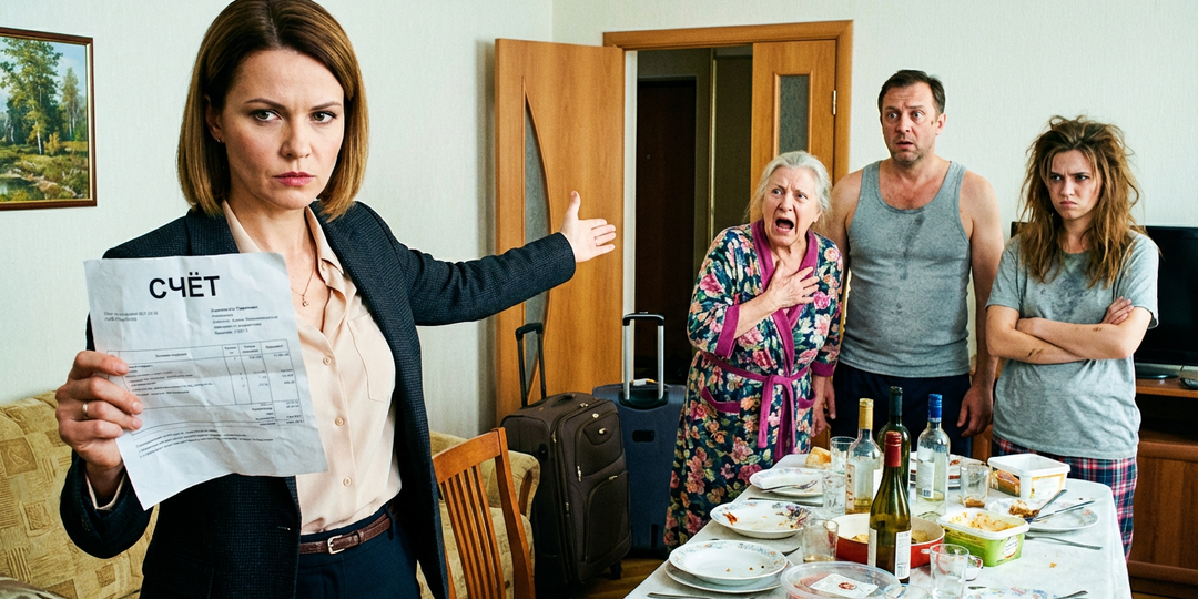 Родня напросилась к нам пожить на недельку и я выставила им счет за проживание