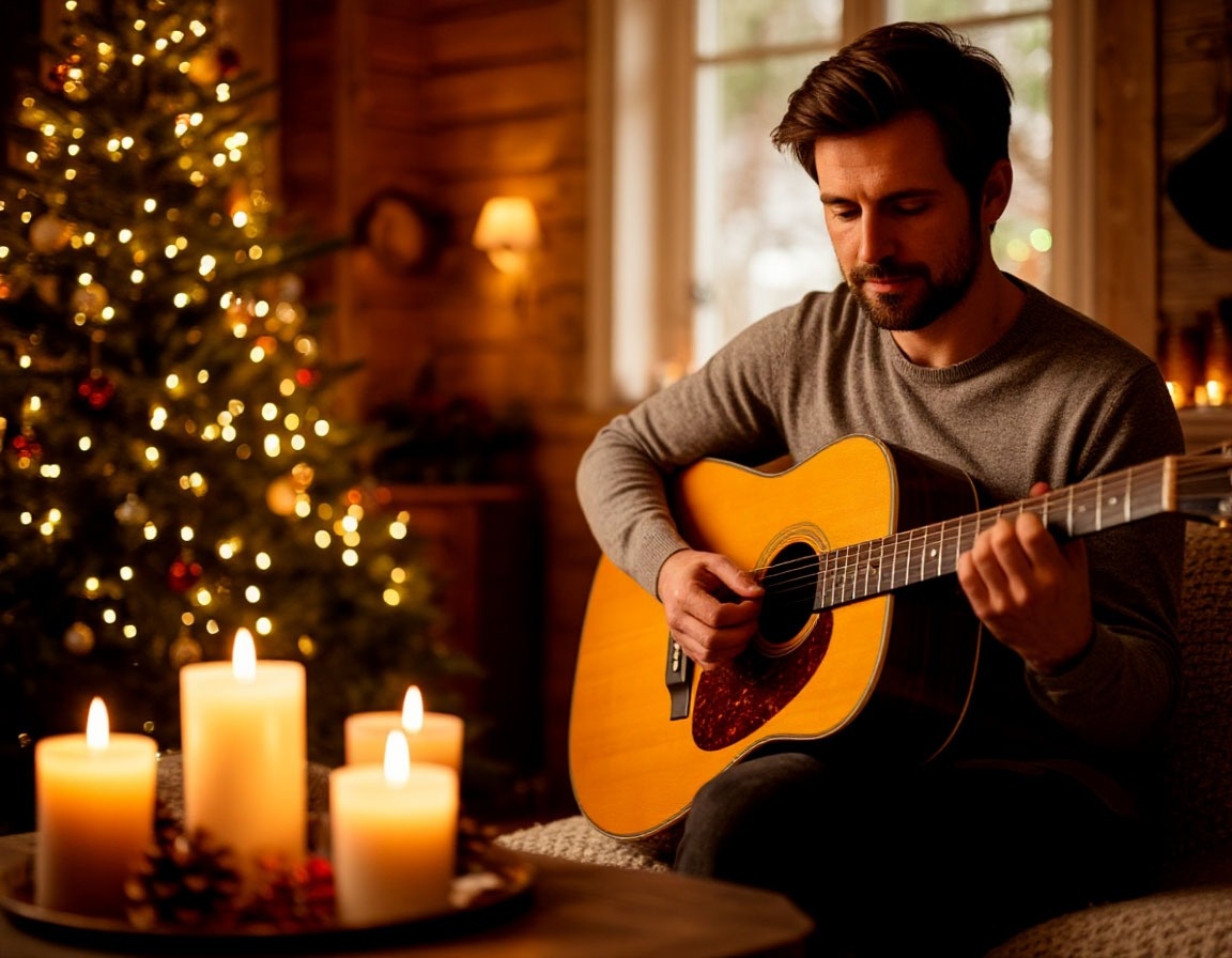 Звуки гитары в домашней обстановке для душевного равновесия