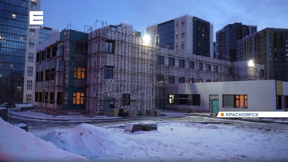     Новый детский сад в Октябрьском районе Красноярска готов на 70%