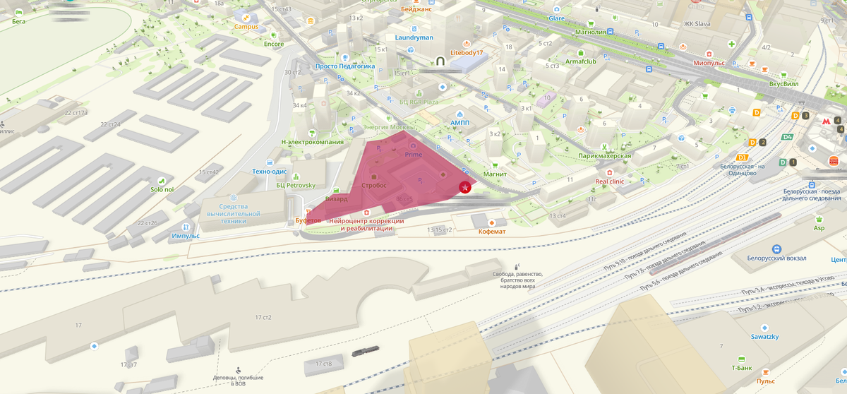 Пятно застройки ЖК Скаковая, 36