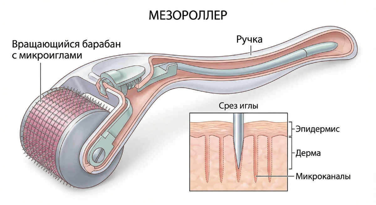 как устроен мезороллер