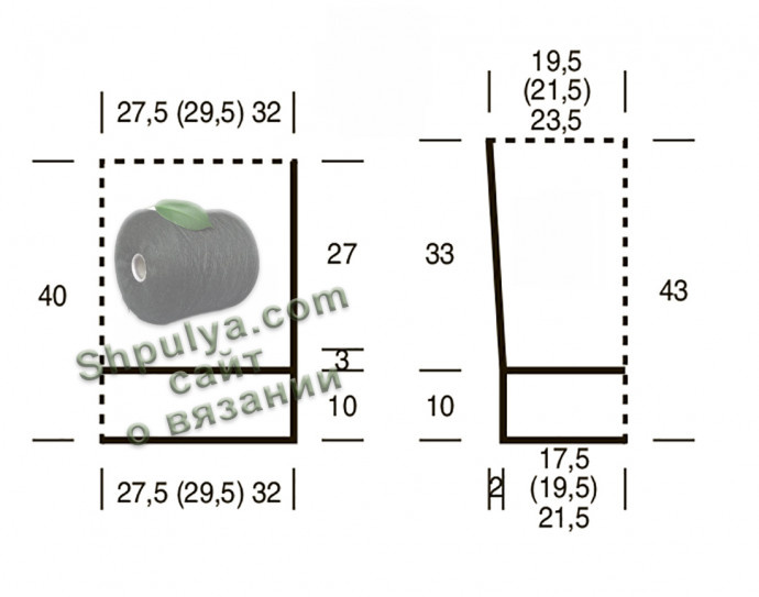 Выкройка пуловера