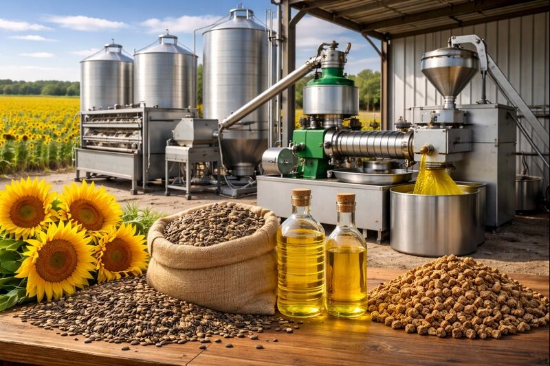 От семечки до масла: как организовать линию переработки масличных культур на ферме