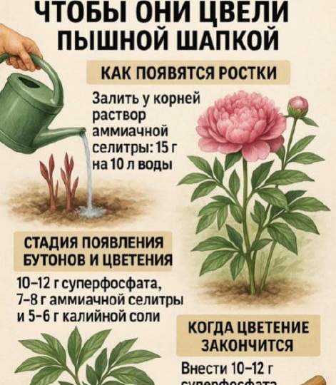 Хочешь, чтобы пионы цвели огромной, пышной шапкой