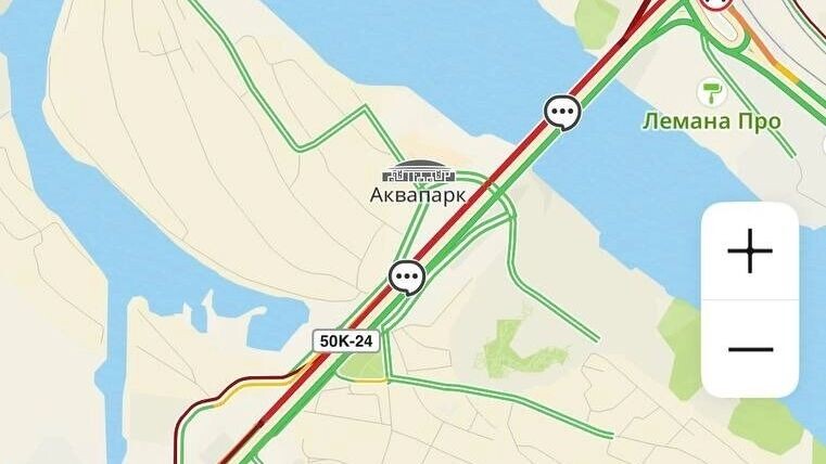    Пробки на Четвертом мосту в Новосибирске   Скриншот 2-ГИС