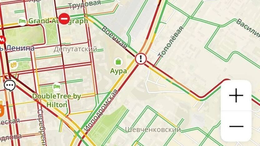    Пробки на Четвертом мосту в Новосибирске    Скриншот 2-ГИС