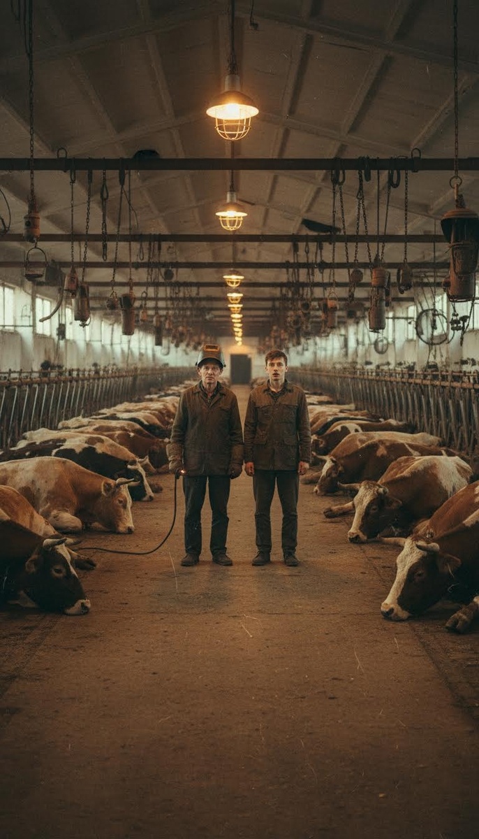 В колхозе "Заветы Ильича" сварщик совершил роковую ошибку: 200 коров легли одновременно, но финал удивил всех