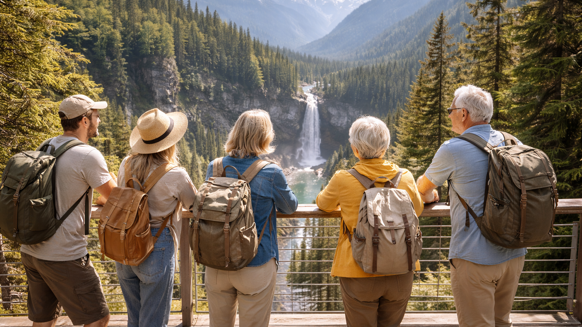 Туристы на мостике