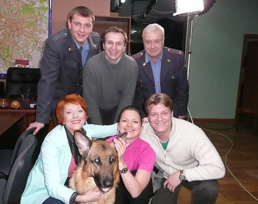 Александр Воеводин на съёмках сериала "Возвращение Мухтара"