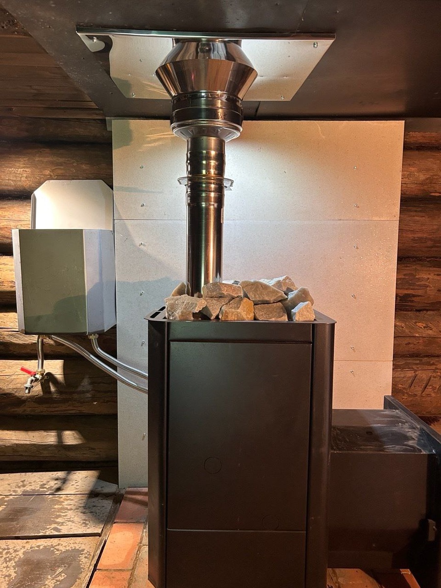 Печь для бани Варвара "Паленица" в частной бане