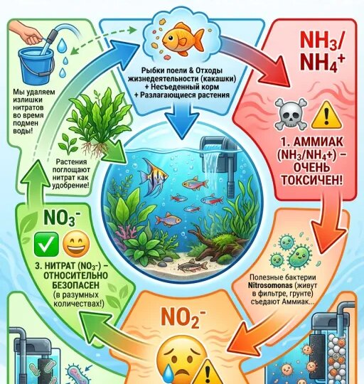 Как правильно запустить аквариум. Азотный цикл для новичков.