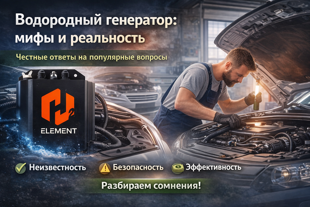 Самые актуальные вопросы и ответы о водородных генераторах на автомобиль H2Element