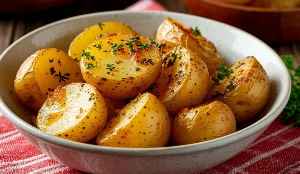 Запечённый картофель в духовке. 