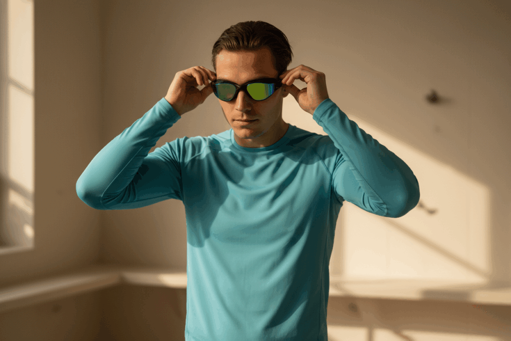    luchshieOchkiDlyaPlavaniyaSUfZashchitoyiAntiFogomKakVibratIdealnuyuPosadkuILinzyPoOsveshcheniyu FitSmile