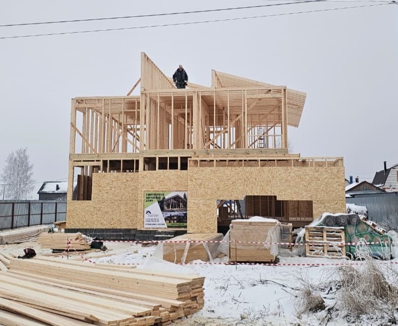 Наш каркасник на 270 кв м за 6 месяцев под ключ. Ниже покажу что получилось