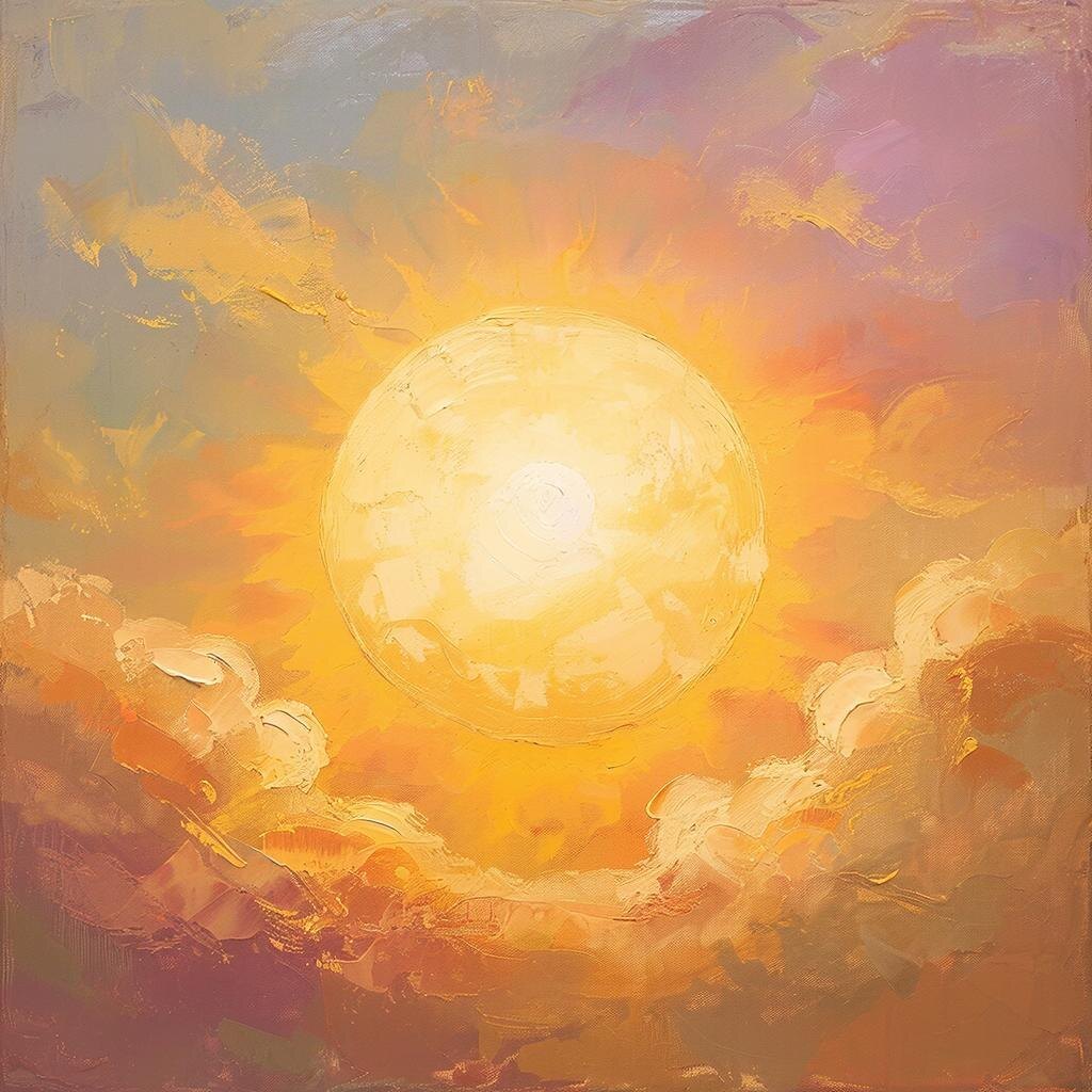 Солнце. Иллюстрация сгенерирована нейросетью