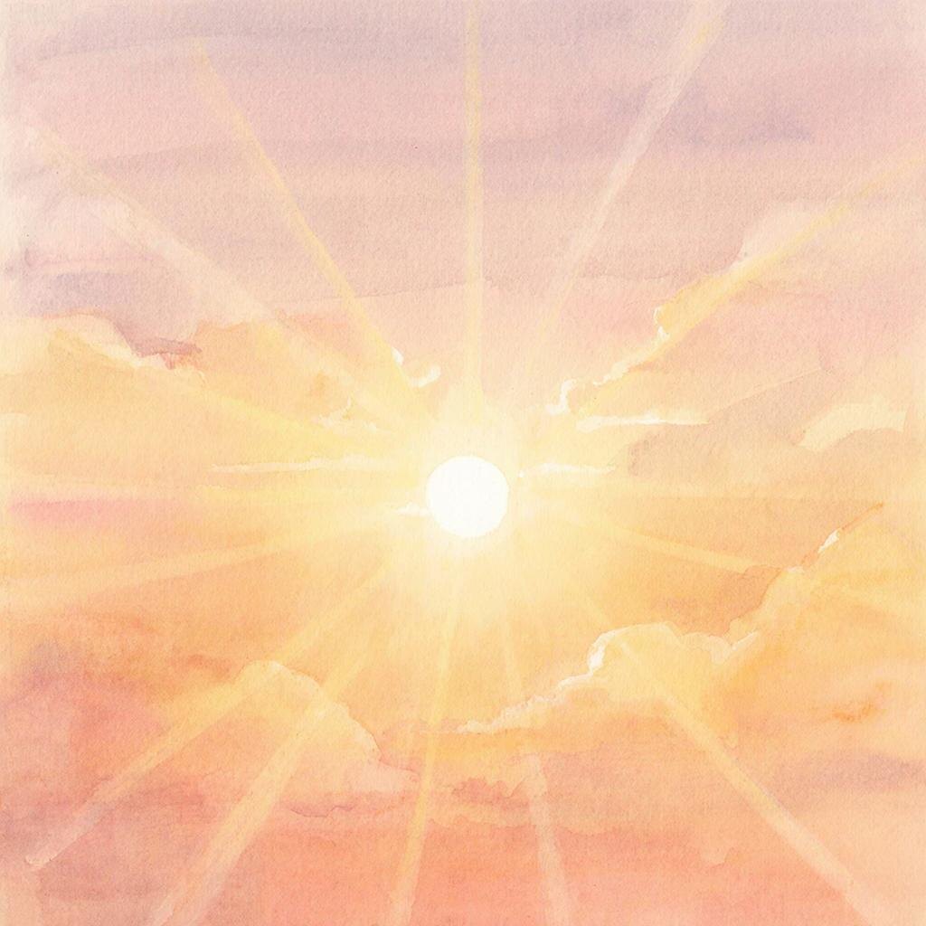 Солнце. Иллюстрация сгенерирована нейросетью