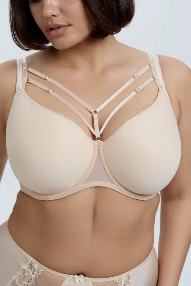 Бюстократия Зефир спейсер со стрепами бра бежевый / Skin