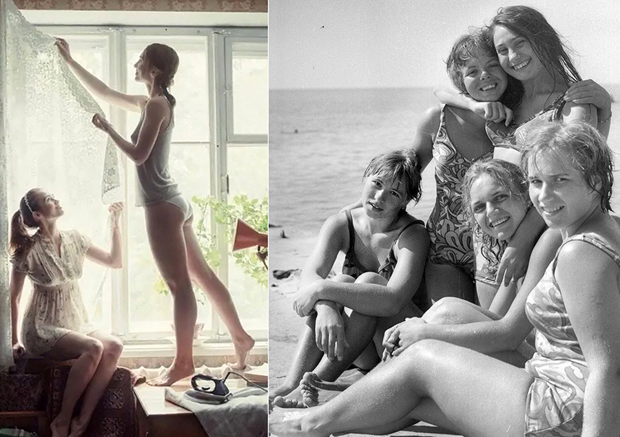 В 1980-е годы женское общежитие  1972 год, Гизель-Дере, Студентки