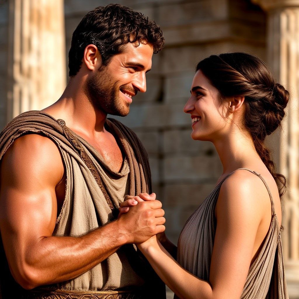 Первоначально Одиссей тоже был одним из претендентов на руку Елены Прекрасной, но потом остановил свой выбор на куда более скромной, но мудрой Пенелопе, которая стала символом верности и преданности своему супругу. (нейросеть)