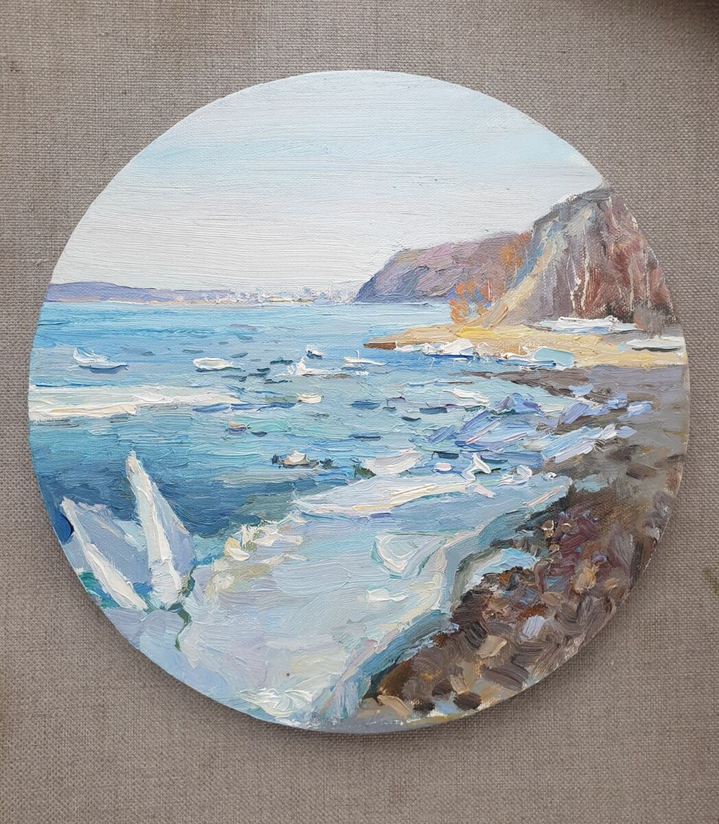 Афанасьева А Е Ледоход на Волге 2025 ХМ 30см