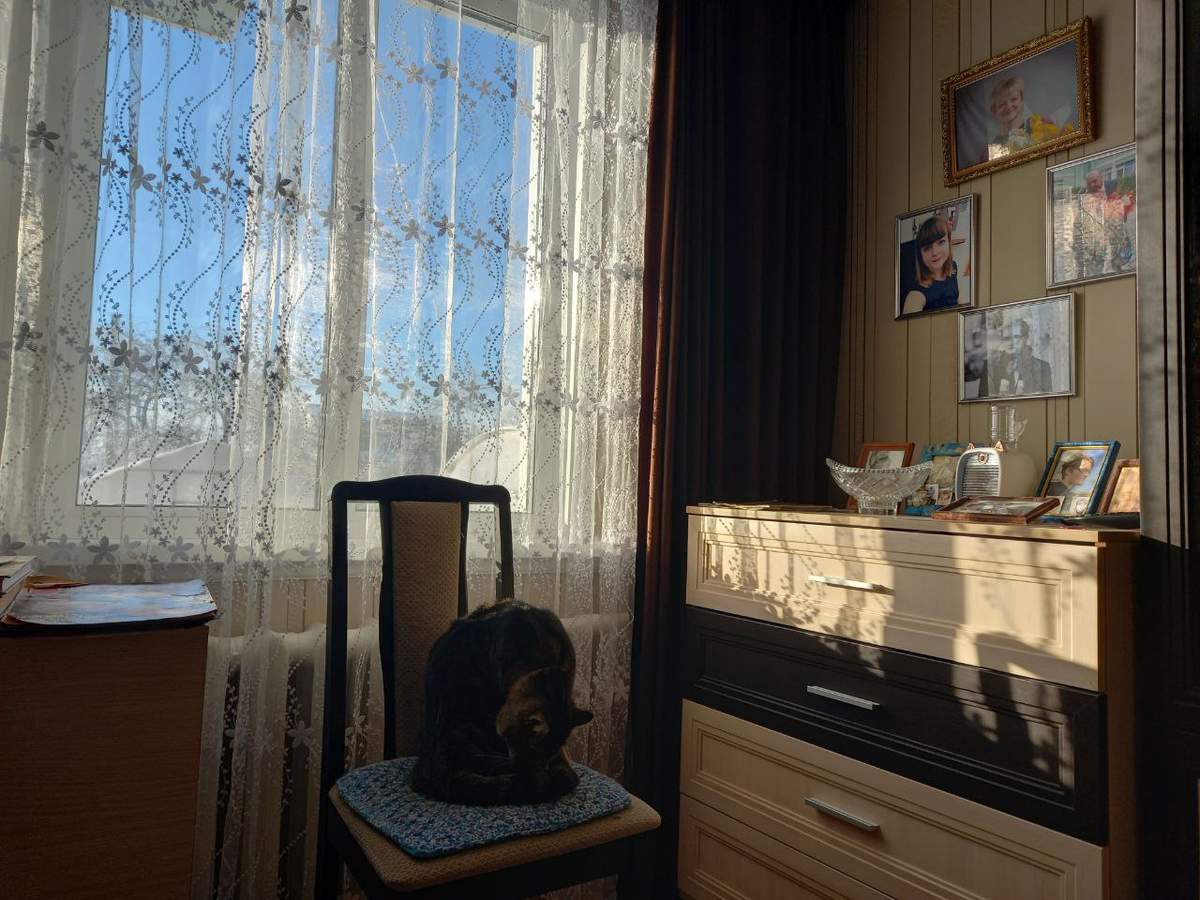 Уголок большой комнаты. Мы называем её - зал. Фото автора.