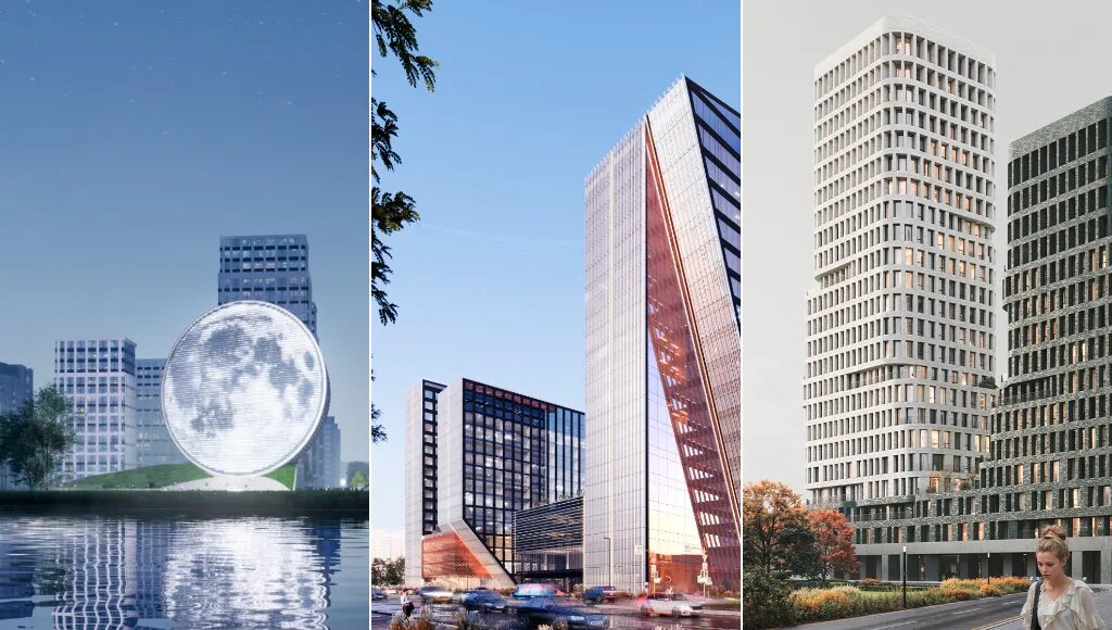 Коллаж с использованием рендеров от Института развития Казани