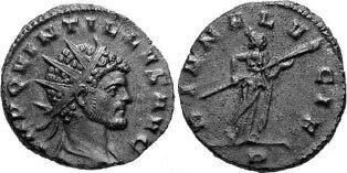 Монета с изображением Квинтиллы