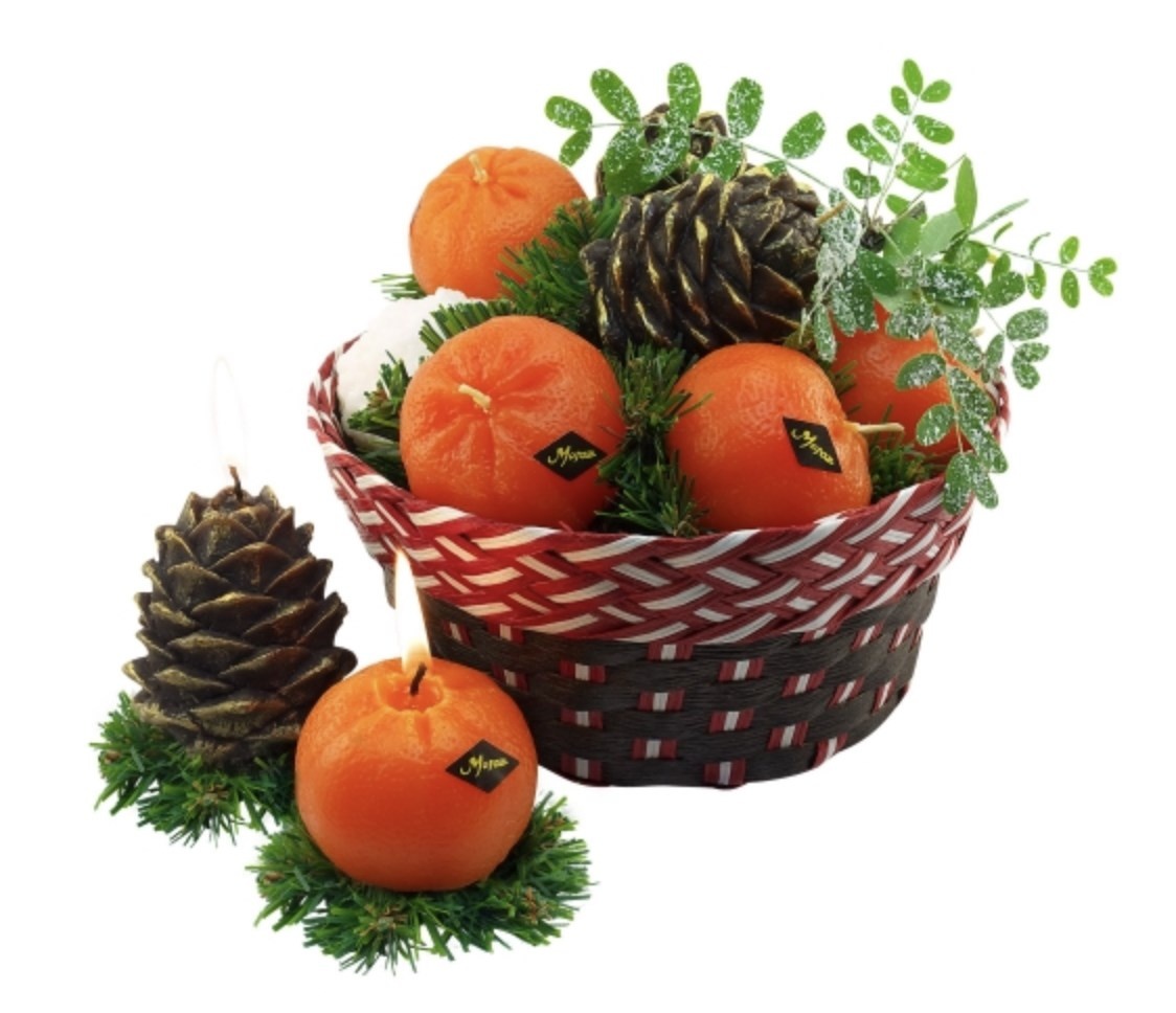 Новогодняя декоративная свеча «Мандарин»