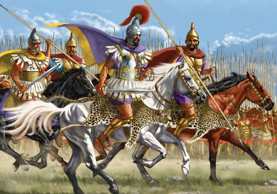 Филипп II в окружении гетайров. Художник: Johnny Shumate