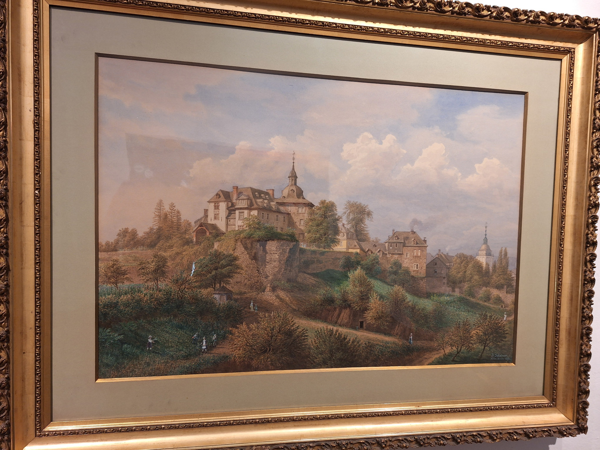 картина с видом на замок 