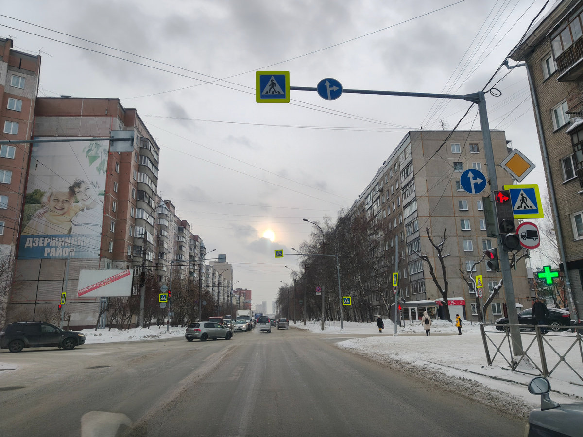 Ул. Красина. Новосибирс, еду за собакой. 