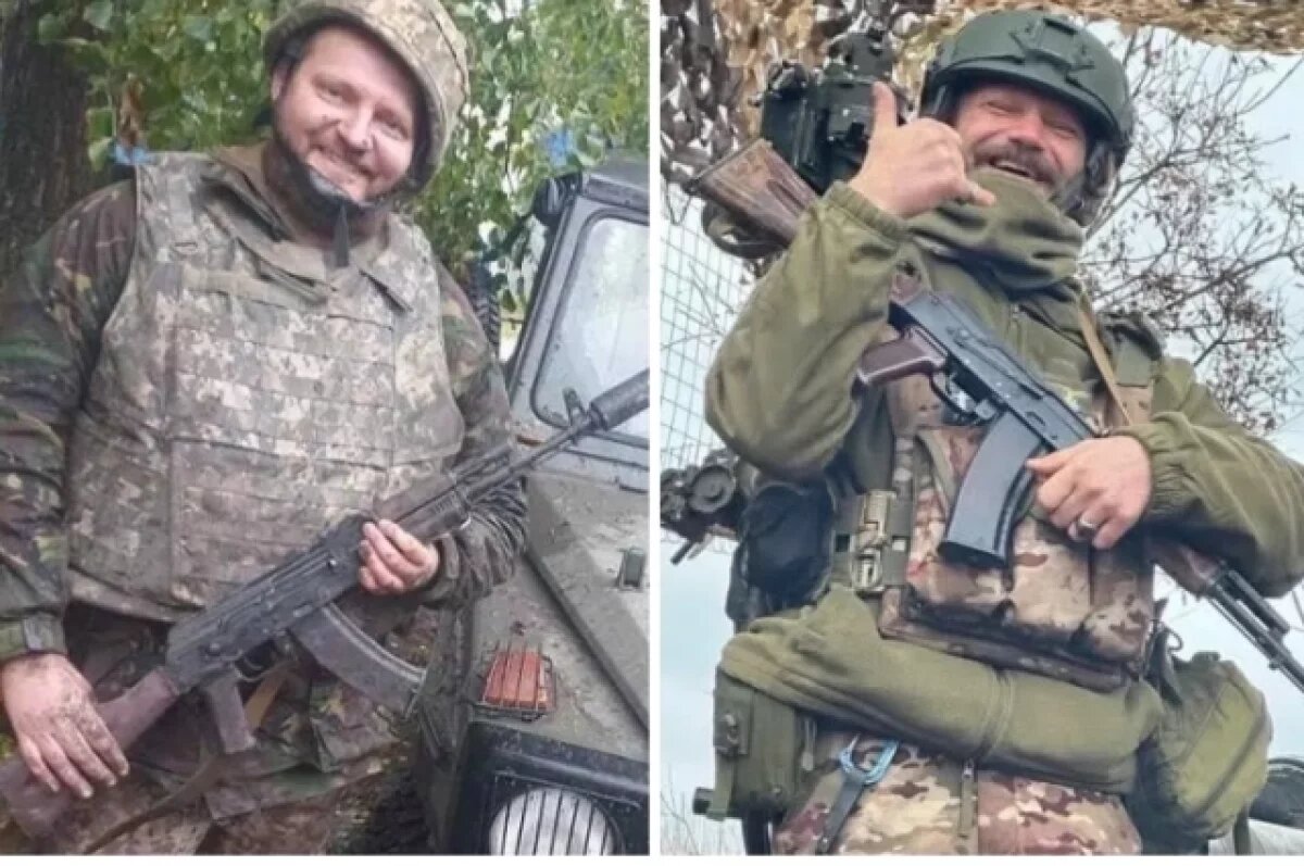    Константин Штифурак и фотограф минобороны Украины Юрий Костишин.