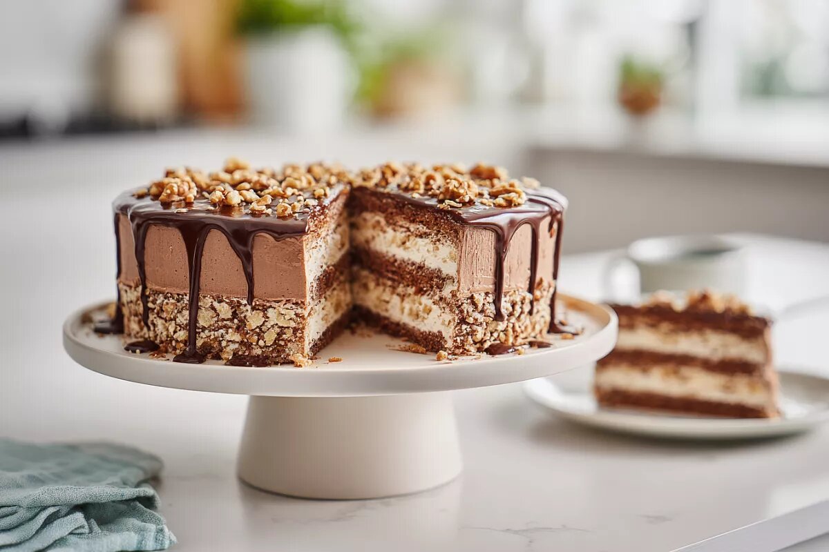    Торт режется сразу, но вкуснее после пропитки