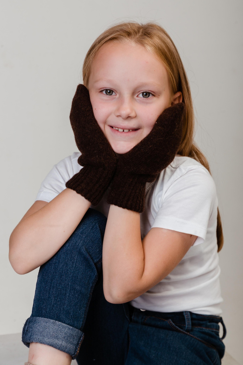 Варежки детские 100% шерсть