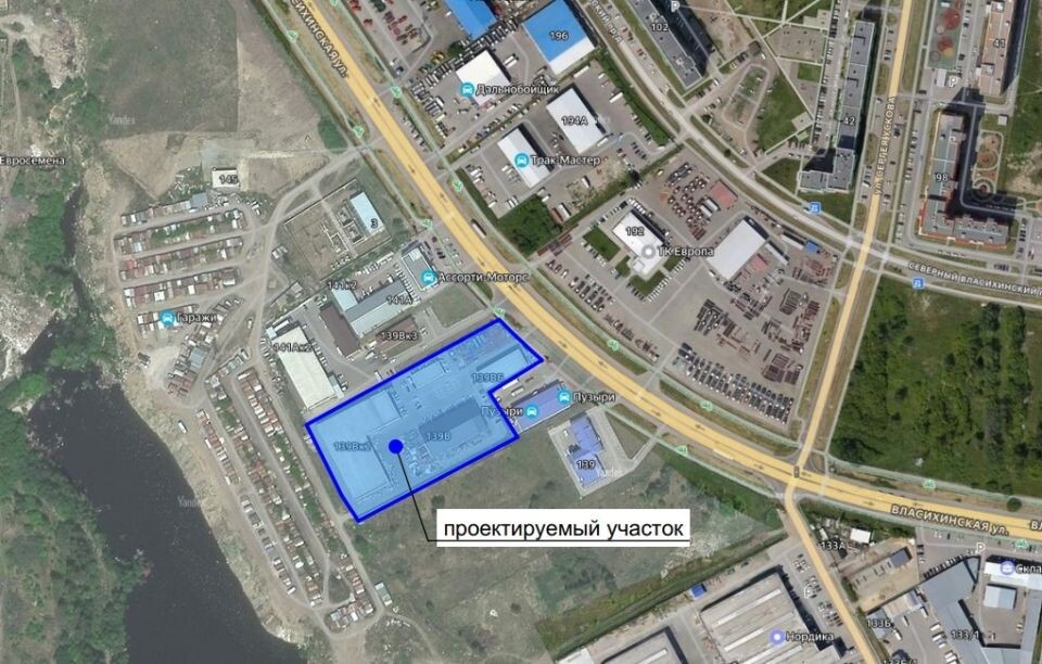    Расположение здания склада на ул. ул. Власихинская, 139в. Источник: Мастерская Золотова