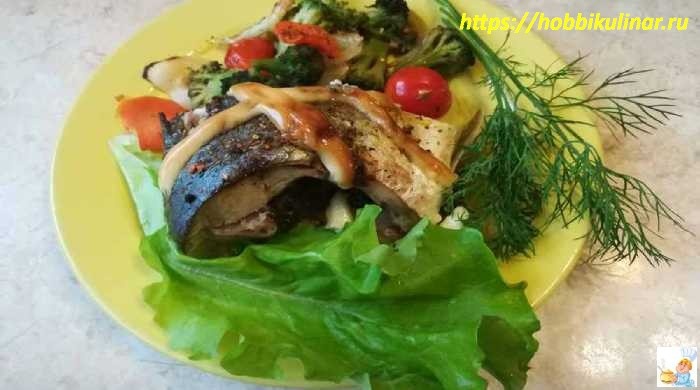 Рыба запечённая в духовке с овощами — рецепт приготовления с фотографиями