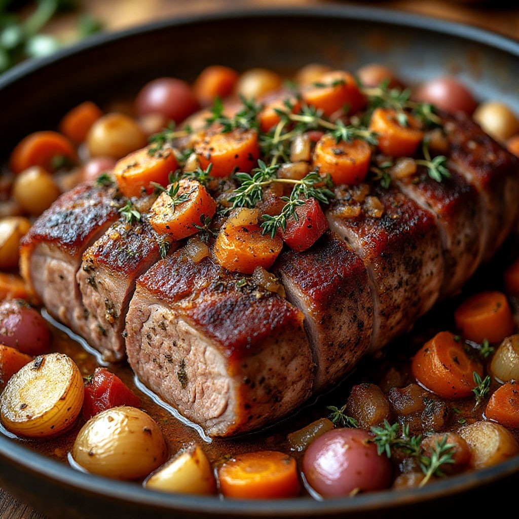 Свинина запечённая с овощами