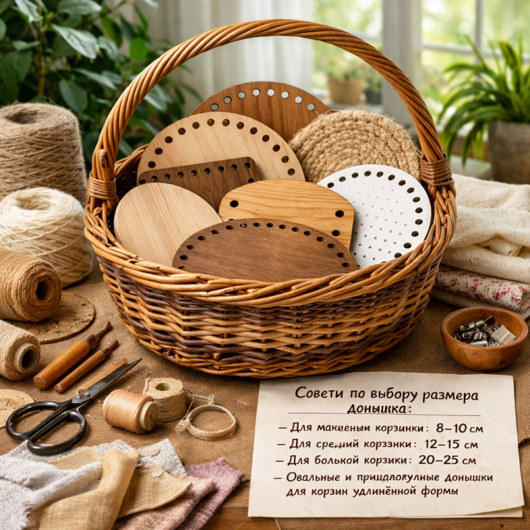    Как правильно выбрать размер донышка для вашей идеальной корзины: советы и лайфхаки для начинающих мастериц Loza