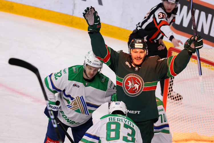    «Ак Барс» обыграл «Салават Юлаев» со счётом 6:3.   
Фото: «БИЗНЕС Online»