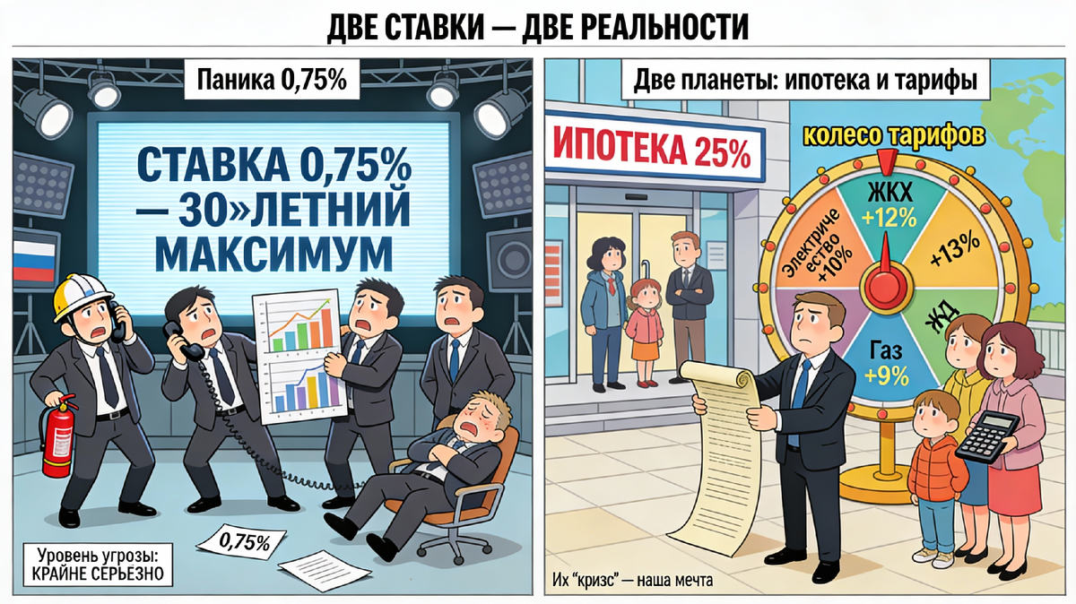 Ставка 0,75% vs 21%: как выглядит нормальная экономика и как — наша