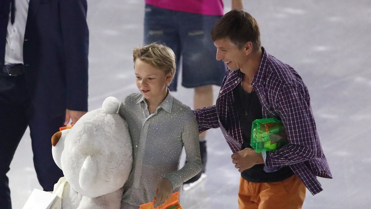    Александр Плющенко и Алексей Ягудин.Федор Успенский