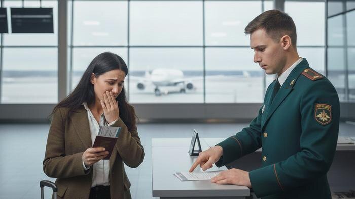 Запрет на выезд за границу с долгами — какой порог задолженности. Обложка © Nano Banana