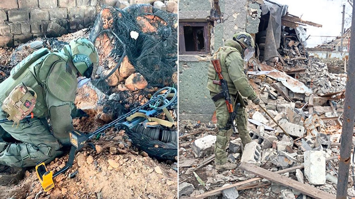 Каждодневный опасный и изнурительный труд саперов на освобожденных территориях по обнаружении мин. Их работа не геройство в пафосном смысле, а тихая и невыносимо опасная жертва ради жизни других. Фото из открытых источников Яндекса.