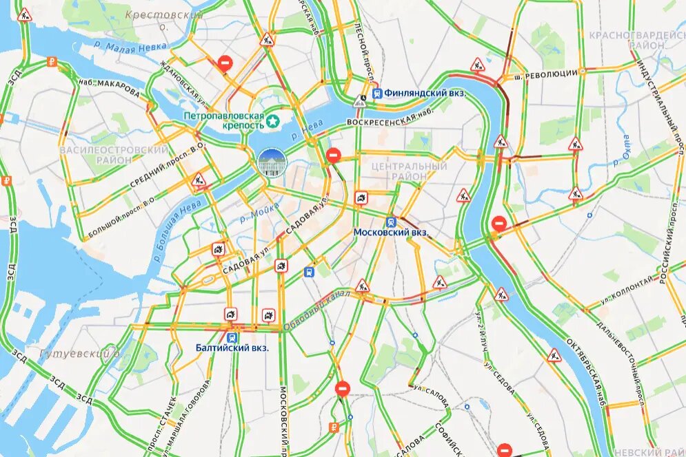   Фото: скриншот сервиса «Яндекс.Пробки»