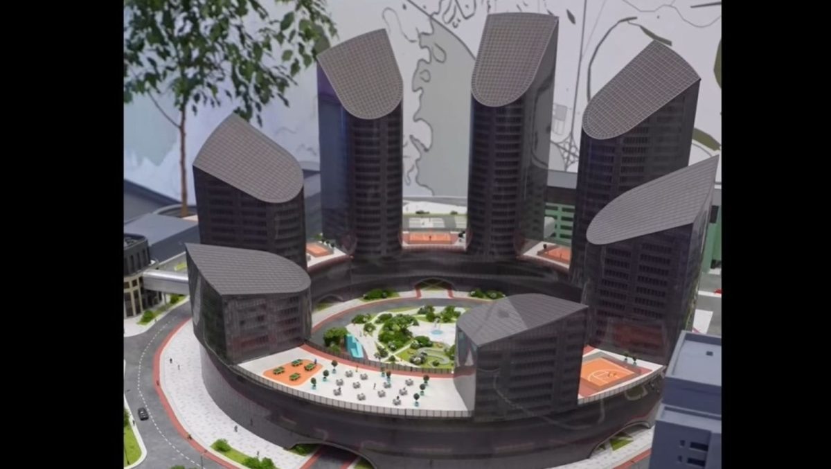    Во второй очереди кампуса планируется возвести семь зданий высотой от 10 до 29 этажей