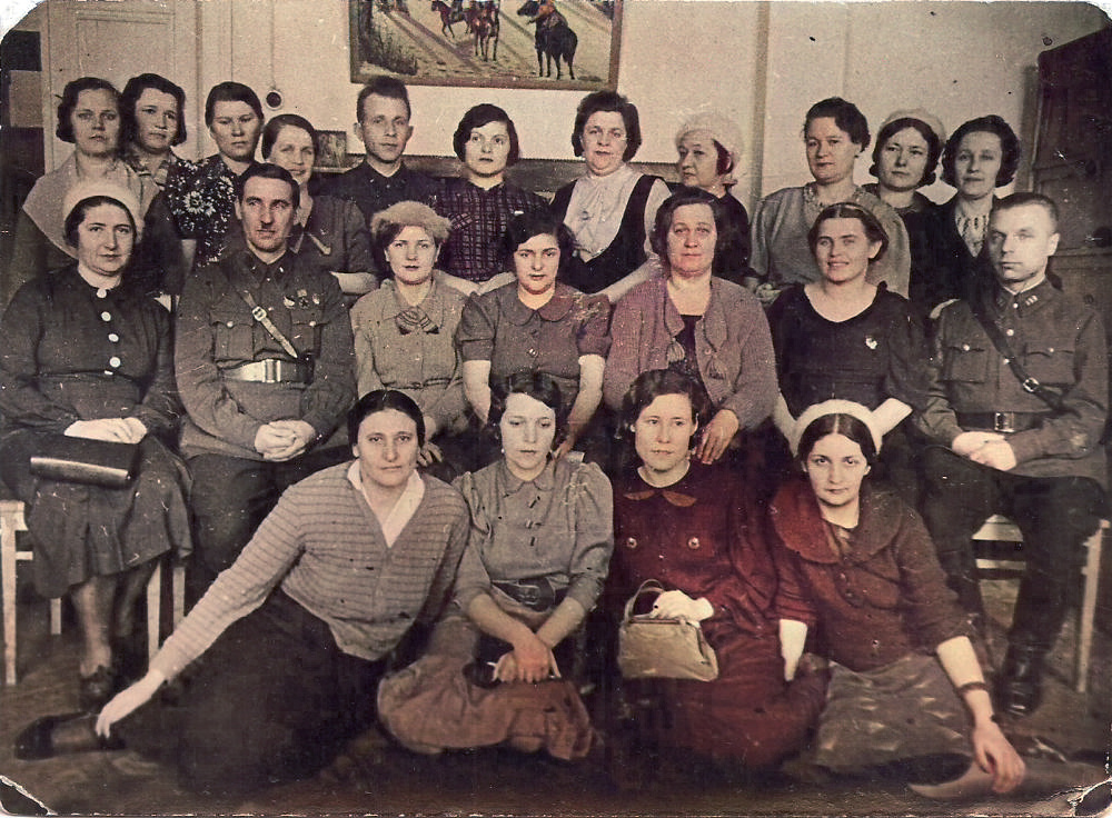 Бакинки на курсах санитарок и медсестер при ПВ НКВД Аз.округа, 1940 год