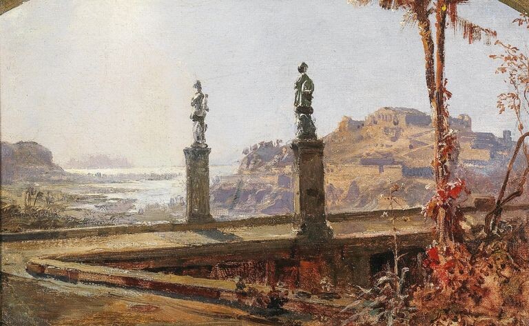 Идиллия с храмовым комплексом. До 1882
Художник – Кристиан Вилберг (нем. Christian Wilberg, 1839–1882). Частная коллекция