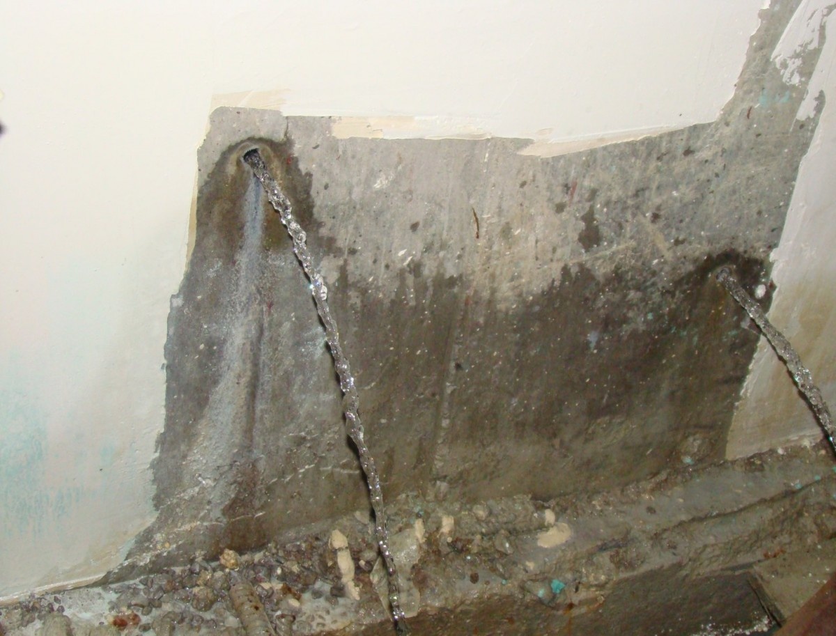 Течь в бетоне